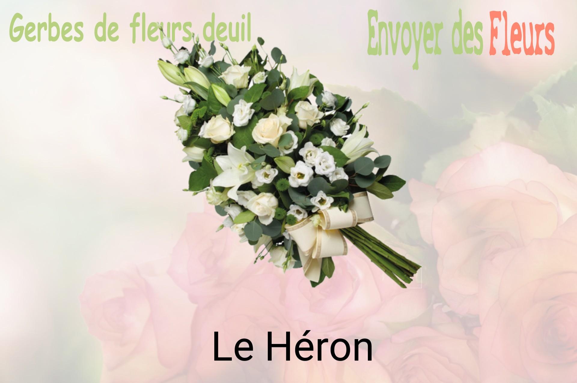 Gerbe de fleurs de deuil livrée à Le Héron